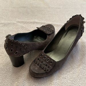 Van Eli stacked Heel Loafer with Studs